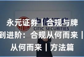 永元证券｜合规与牌照入门到进阶：合规从何而来｜方法篇